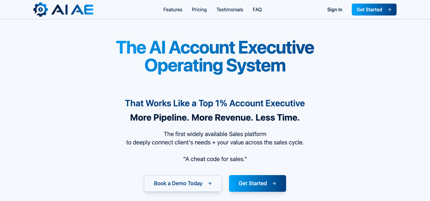 AI Account Executive, the site we built