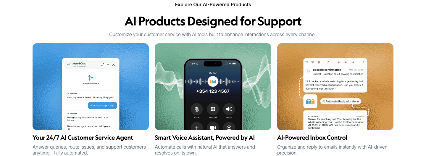 Menni.ai, the site we built
