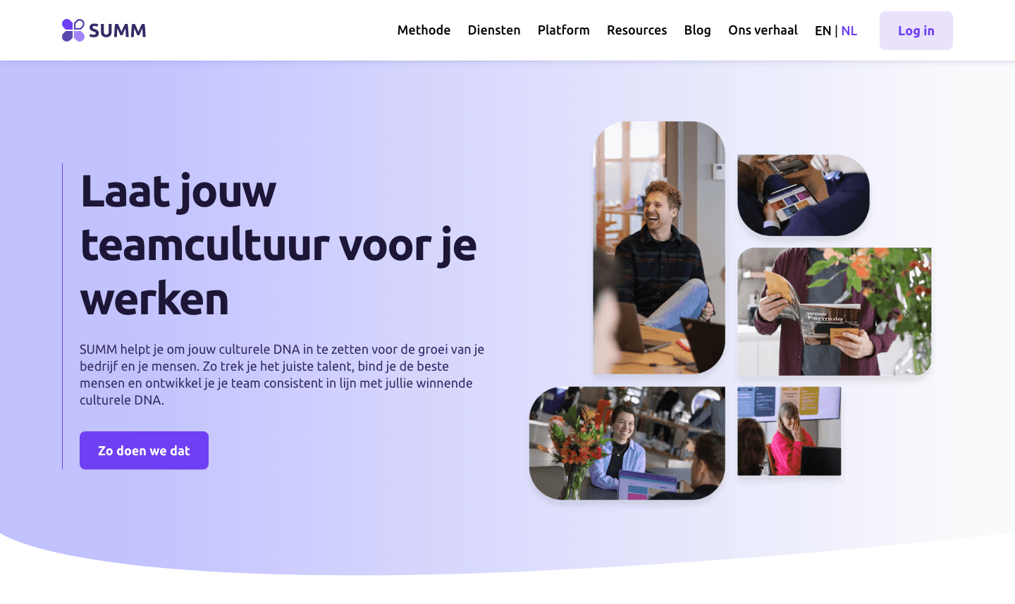 SUMM home page in Dutch